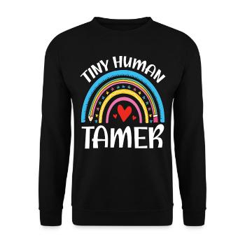 Enseignant Tiny Human Tamer - Sweat-shirt Unisexe - noir - Devant - Alina (178cm) & Michal (187cm)