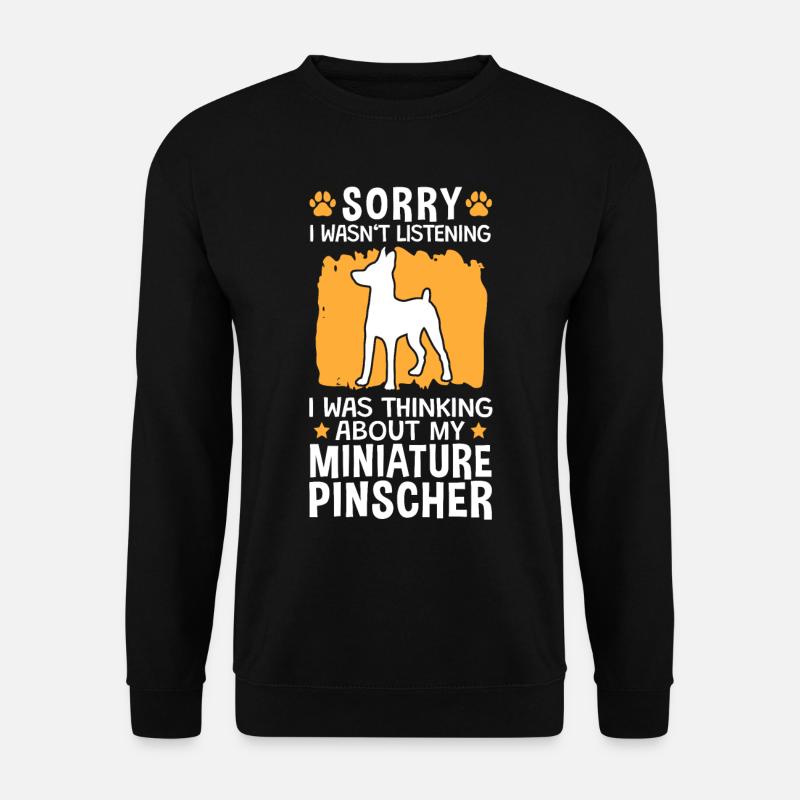 Pinscher a pensé à pinscher nain - Sweat-shirt Unisexe - noir