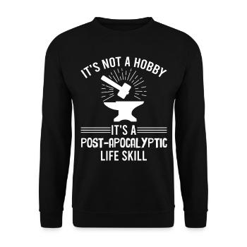Forgeron C’est une compétence de vie post-apocalyptique - Sweat-shirt Unisexe - noir - Devant - Alina (178cm) & Michal (187cm)