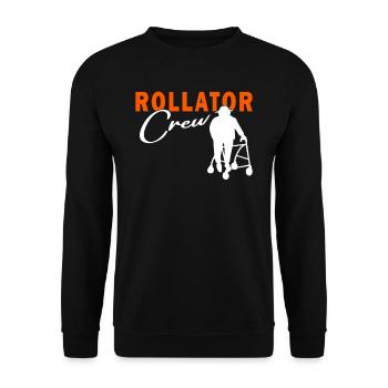 Rollator Crew - Geriatric Nurse - Nurse - Unisex Sweatshirt - black - Front - Alina (178cm) & Michal (187cm)