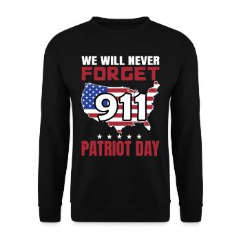 Patriot Day 9 11 USA Amerika - Unisex Pullover - Schwarz - Vorne - Alina (178cm) & Michal (187cm)