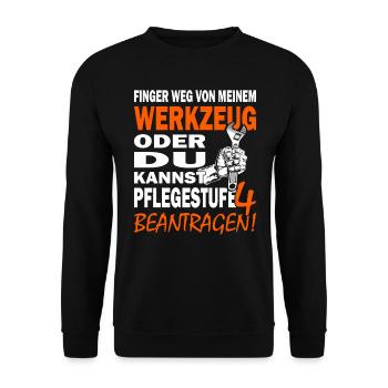 Industriemechaniker - Schrauber - Handwerker - Unisex Pullover - Schwarz - Vorne - Alina (178cm) & Michal (187cm)