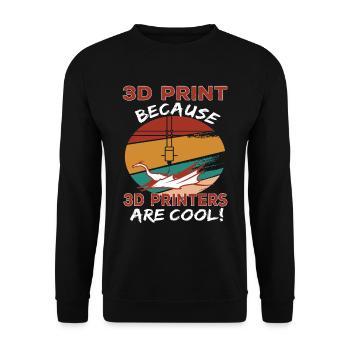 slogan d’impression 3D rétro amusant pour hommes et femmes - Sweat-shirt Unisexe - noir - Devant - Alina (178cm) & Michal (187cm)