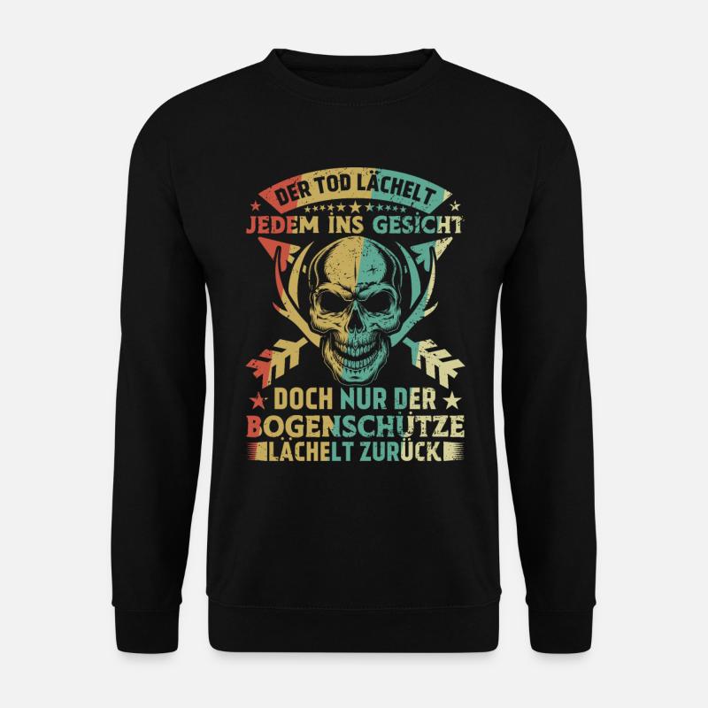 Bogenschießen Geschenk Bogenschützen Spruch - Unisex Pullover - Schwarz