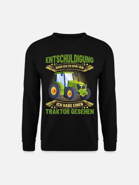Ich Habe Einen Traktor Gesehen Jungen Trecker - Unisex Pullover - Schwarz