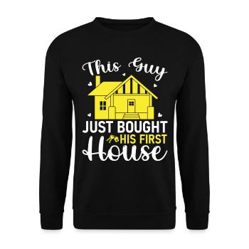 Pendaison de crémaillère - Ce type vient d’acheter ses sapins - Sweat-shirt Unisexe - noir - Devant - Alina (178cm) & Michal (187cm)