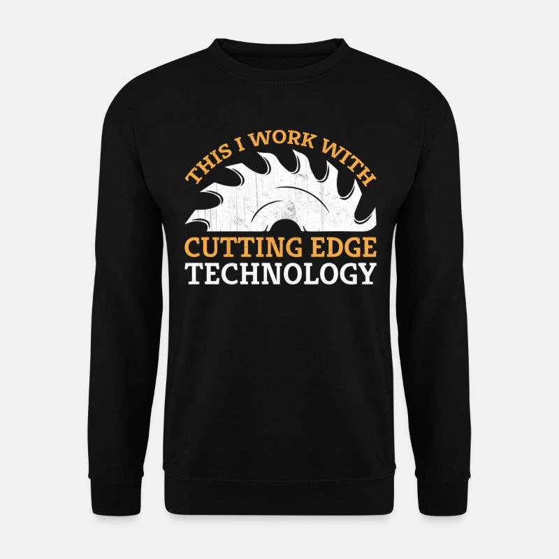 Chainsaw Carving Woodworking Carpenter - Unisex Pullover - Schwarz