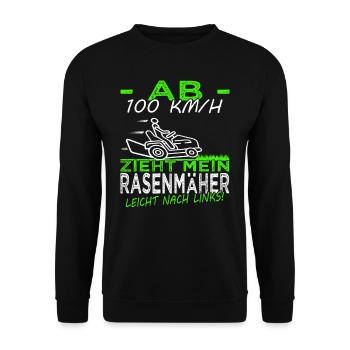 Rasen mähen - Rasenpflege- Gärtner - Platzwart - Unisex Pullover - Schwarz - Vorne - Alina (178cm) & Michal (187cm)