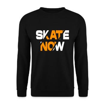 Skateboarder Girls Boys - Skate Now Skateboarding - Unisex Pullover - Schwarz - Vorne - Alina (178cm) & Michal (187cm)