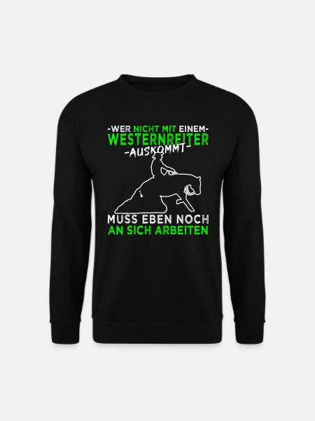 Westernreiten - Westernpferd - Reining - Unisex Pullover - Schwarz