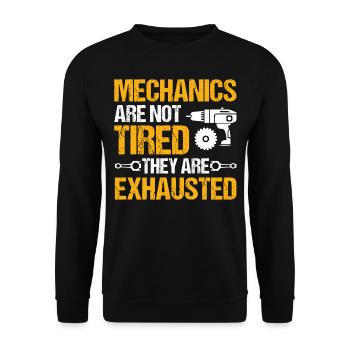 Mechanic Car Garage - Mechanics Are Not Tired - Unisex Pullover - Schwarz - Vorne - Alina (178cm) & Michal (187cm)