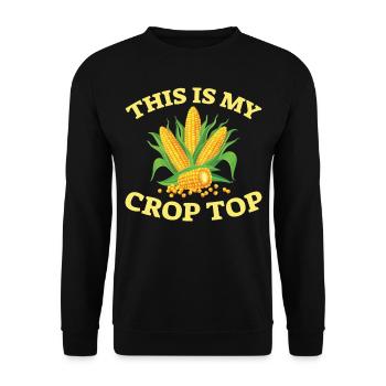 Thanksgivings Day - This Is My Crop Top - Unisex Sweatshirt - black - Front - Alina (178cm) & Michal (187cm)