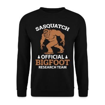 Sasquatch Bigfoot Research Team - Unisex Sweatshirt - black - Front - Alina (178cm) & Michal (187cm)