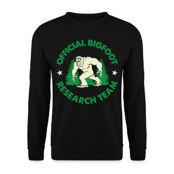 Certified Bigfoot Research Team - Unisex Sweatshirt - black - Front - Alina (178cm) & Michal (187cm)