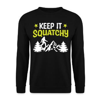 Bigfoot Sasquatch - Keep it Squatchy - Unisex Sweatshirt - black - Front - Alina (178cm) & Michal (187cm)