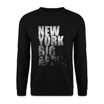 New York Big Apple Skyline USA - Unisex Sweatshirt - black - Front - Alina (178cm) & Michal (187cm)