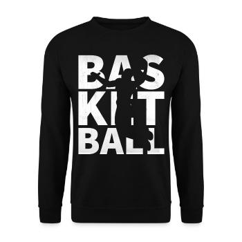 Basketball Ball Sport Graphique - Sweat-shirt Unisexe - noir - Devant - Alina (178cm) & Michal (187cm)