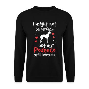 Podenco n’est pas parfait Podenco espagnol - Sweat-shirt Unisexe - noir - Devant - Alina (178cm) & Michal (187cm)
