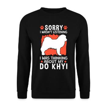 My Do Khyi thought of Tibetmastiff - Unisex Sweatshirt - black - Front - Alina (178cm) & Michal (187cm)