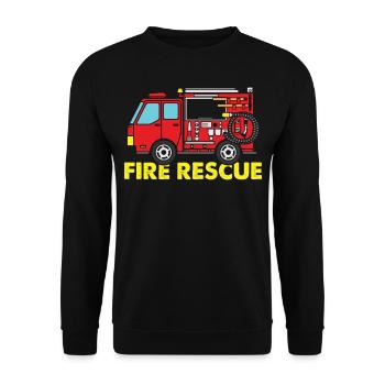 Pompier - Sauvetage incendie - Sweat-shirt Unisexe - noir - Devant - Alina (178cm) & Michal (187cm)
