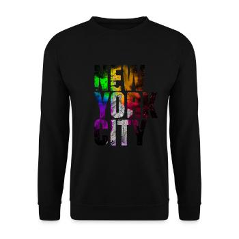 New York Statue of Liberty USA America Big Apple - Unisex Sweatshirt - black - Front - Alina (178cm) & Michal (187cm)