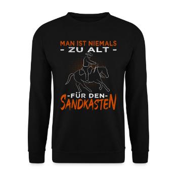 Westernreiten - Westernpferd - Reining - Unisex Pullover - Schwarz - Vorne - Alina (178cm) & Michal (187cm)