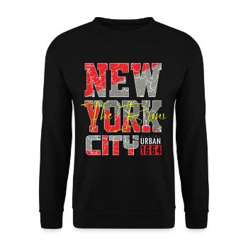 New York The Bronx USA America - Unisex Sweatshirt - black - Front - Alina (178cm) & Michal (187cm)