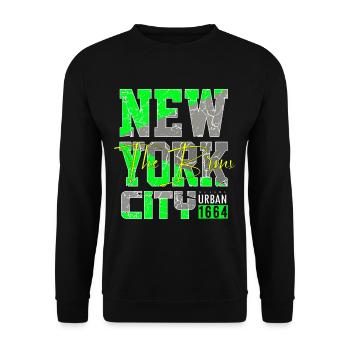 New York The Bronx USA America - Unisex Sweatshirt - black - Front - Alina (178cm) & Michal (187cm)
