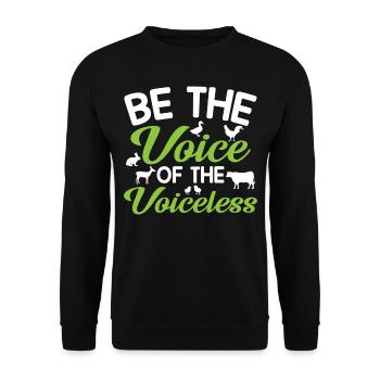 Droits des animaux - Soyez la voix des sans-voix - Sweat-shirt Unisexe - noir - Devant - Alina (178cm) & Michal (187cm)