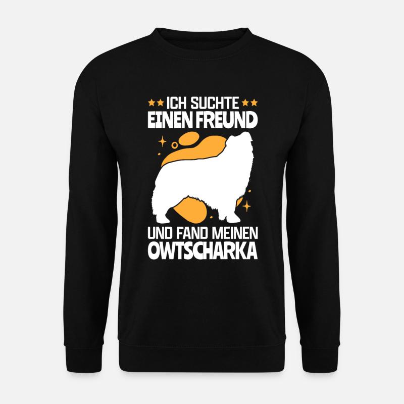 Fand meinen Owtscharka Kaukasischer Hund - Unisex Pullover - Schwarz