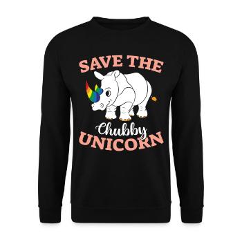 Droits des animaux - Sauvons les licornes potelées - Sweat-shirt Unisexe - noir - Devant - Alina (178cm) & Michal (187cm)