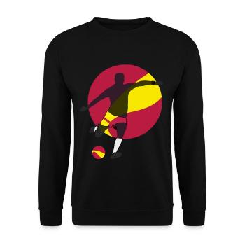Fußball,Spanien - Unisex Pullover - Schwarz - Vorne - Alina (178cm) & Michal (187cm)