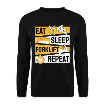Forklift Driver Forklift Driver Forklift Truck - Unisex Sweatshirt - black - Front - Alina (178cm) & Michal (187cm)