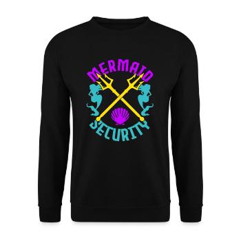 Mermaid Security Mermaid Mermaids - Unisex Sweatshirt - black - Front - Alina (178cm) & Michal (187cm)
