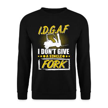 Forklift Driver Forklift - Unisex Sweatshirt - black - Front - Alina (178cm) & Michal (187cm)