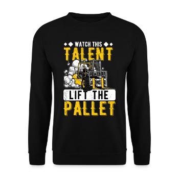 Forklift Truck Driver Forklift Driver Forklift Driver - Unisex Sweatshirt - black - Front - Alina (178cm) & Michal (187cm)