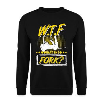 Forklift Driver Forklift What The Fork - Unisex Sweatshirt - black - Front - Alina (178cm) & Michal (187cm)