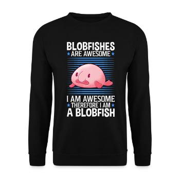 Blobfish are fantastically ugly fish memes - Unisex Sweatshirt - black - Front - Alina (178cm) & Michal (187cm)