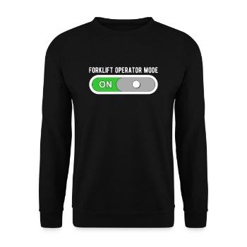 Forklift Driver Forklift Mode On - Unisex Sweatshirt - black - Front - Alina (178cm) & Michal (187cm)