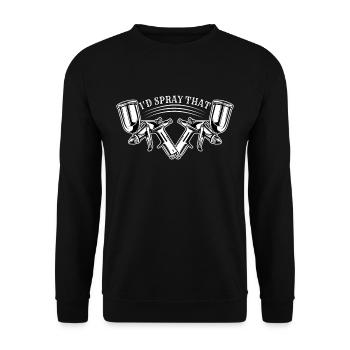 Car Painter Vehicle Painter I'd Spray That - Unisex Sweatshirt - black - Front - Alina (178cm) & Michal (187cm)