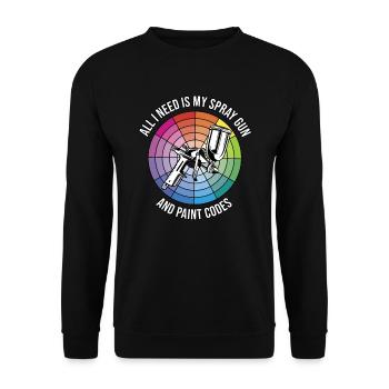 Car Painter Vehicle Painter Painter - Unisex Sweatshirt - black - Front - Alina (178cm) & Michal (187cm)