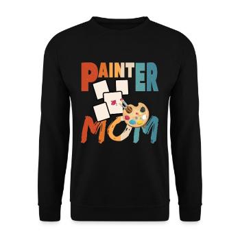 Painter Mom Artist Design for Mother's Day - Unisex Sweatshirt - black - Front - Alina (178cm) & Michal (187cm)