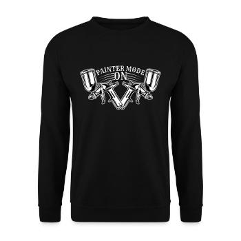 Car Painter Painter Mode On - Unisex Sweatshirt - black - Front - Alina (178cm) & Michal (187cm)