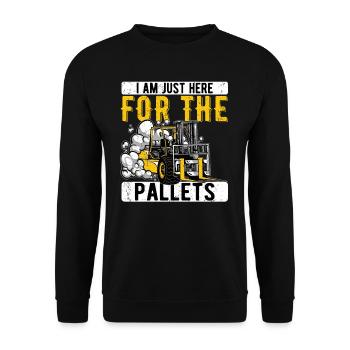 Forklift Driver Forklift Driver Forklift Truck - Unisex Sweatshirt - black - Front - Alina (178cm) & Michal (187cm)