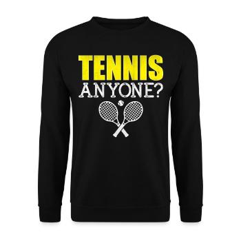 Dicton du joueur de tennis - Tennis n’importe qui - Sweat-shirt Unisexe - noir - Devant - Alina (178cm) & Michal (187cm)
