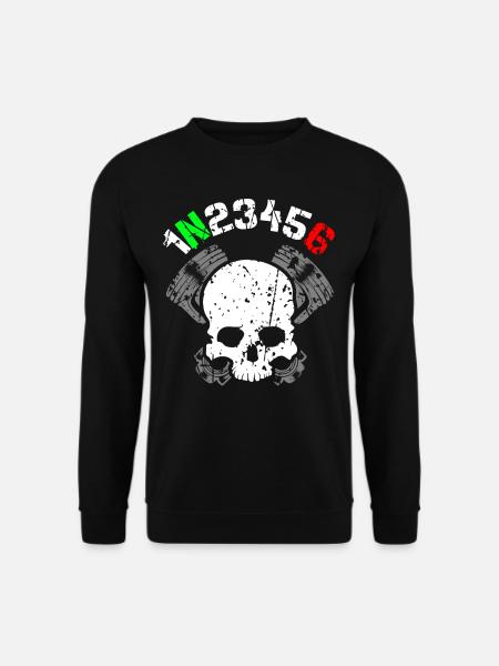 1N23456Tote Head Piston Cylinder - Unisex Sweatshirt - black