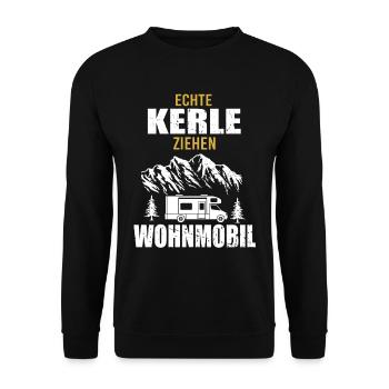 Wohnmobil Camping Zubehör - Unisex Pullover - Schwarz - Vorne - Alina (178cm) & Michal (187cm)