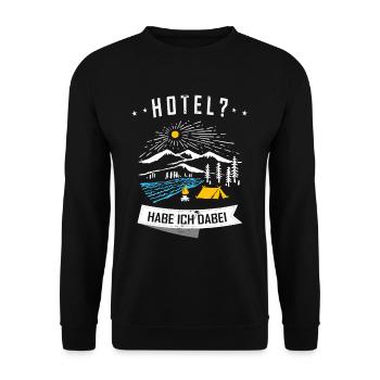 Wohnmobil Camping Zubehör - Unisex Pullover - Schwarz - Vorne - Alina (178cm) & Michal (187cm)
