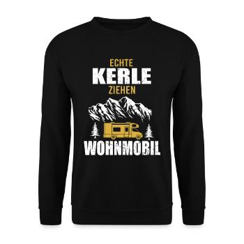 Wohnmobil Camping Zubehör - Unisex Pullover - Schwarz - Vorne - Alina (178cm) & Michal (187cm)