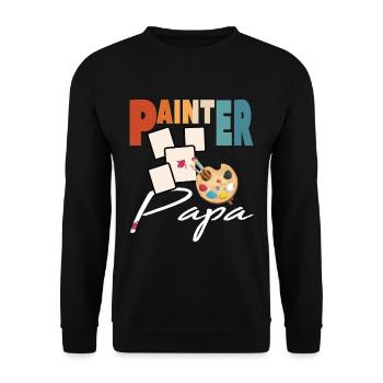 Painter Papa Artist Design for Father's Day - Unisex Sweatshirt - black - Front - Alina (178cm) & Michal (187cm)